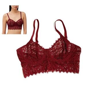 Garmentory x Else Orient Underwire Balcony Bra in Burgundy Size 34B